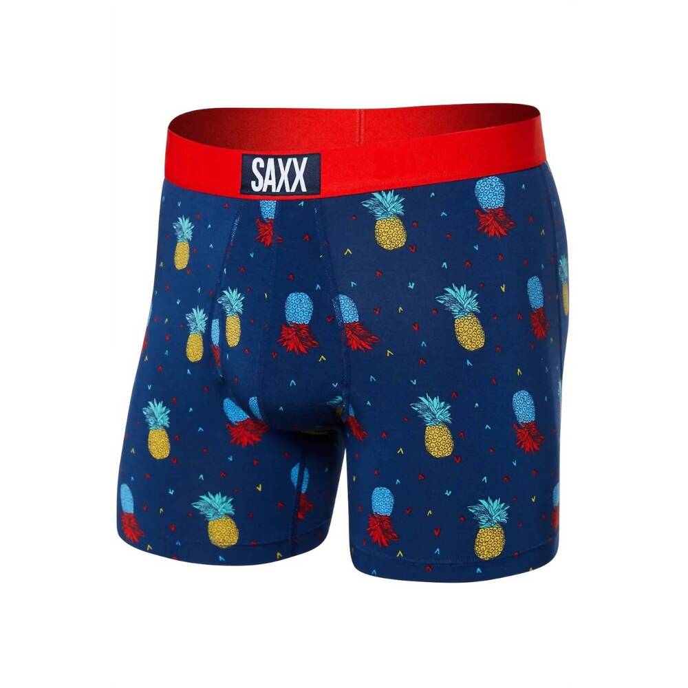 NEW SAXX men's ultra super soft boxer brief in pineapple flip